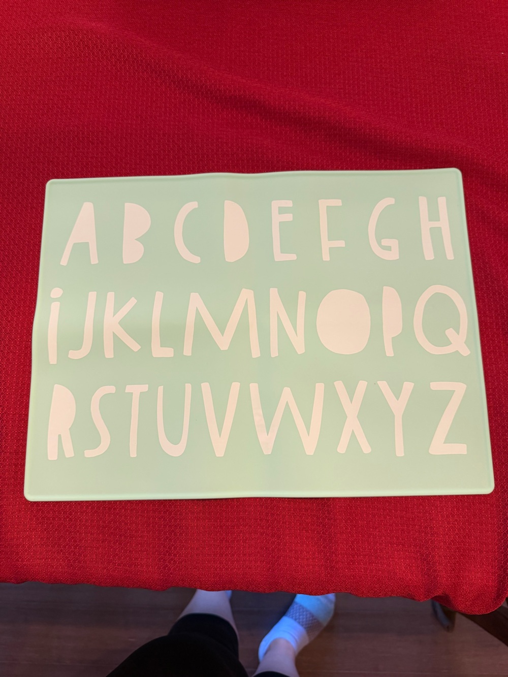 Cloud Island Alphabet ABCs Silicone Placemats for Kids- teal